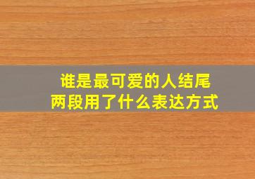 谁是最可爱的人结尾两段用了什么表达方式