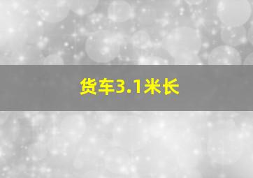 货车3.1米长