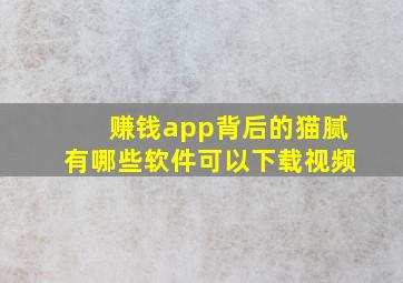 赚钱app背后的猫腻有哪些软件可以下载视频