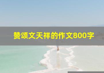 赞颂文天祥的作文800字