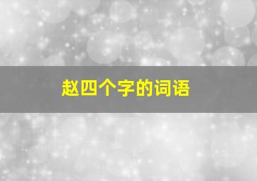 赵四个字的词语