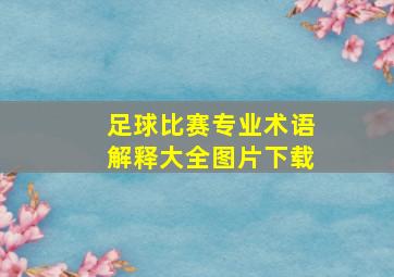 足球比赛专业术语解释大全图片下载