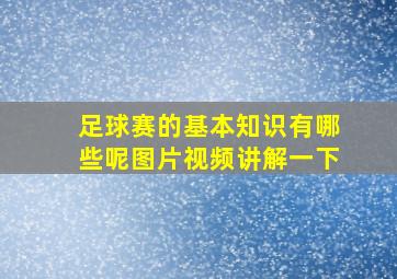 足球赛的基本知识有哪些呢图片视频讲解一下