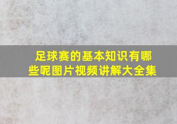 足球赛的基本知识有哪些呢图片视频讲解大全集