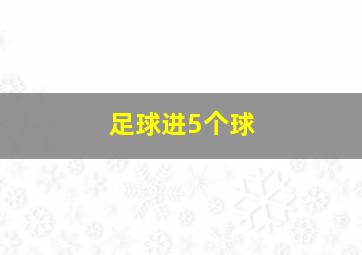 足球进5个球