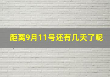 距离9月11号还有几天了呢