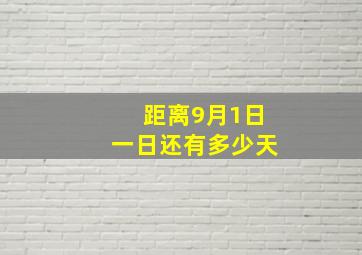 距离9月1日一日还有多少天