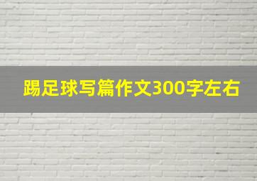 踢足球写篇作文300字左右