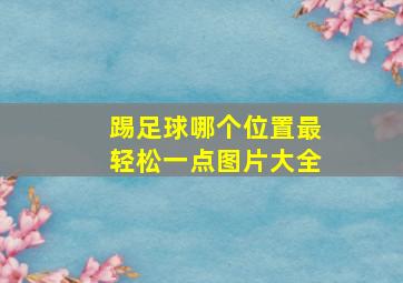 踢足球哪个位置最轻松一点图片大全