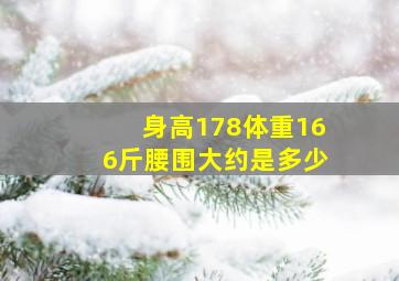 身高178体重166斤腰围大约是多少