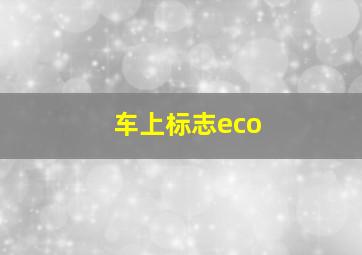 车上标志eco