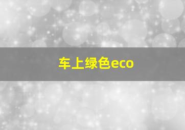 车上绿色eco