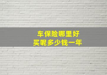 车保险哪里好买呢多少钱一年