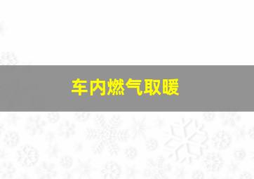 车内燃气取暖