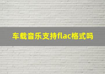 车载音乐支持flac格式吗