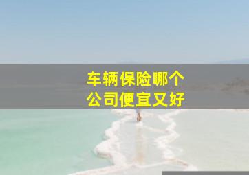 车辆保险哪个公司便宜又好