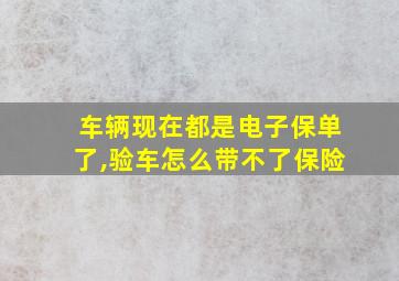 车辆现在都是电子保单了,验车怎么带不了保险