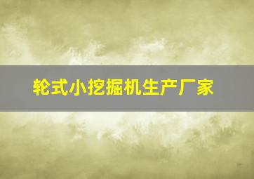 轮式小挖掘机生产厂家