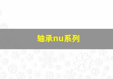 轴承nu系列