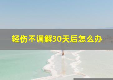 轻伤不调解30天后怎么办