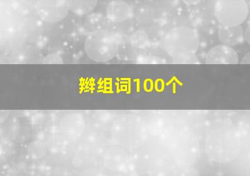 辫组词100个