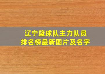 辽宁篮球队主力队员排名榜最新图片及名字