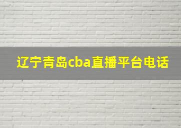 辽宁青岛cba直播平台电话