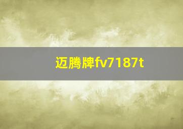 迈腾牌fv7187t