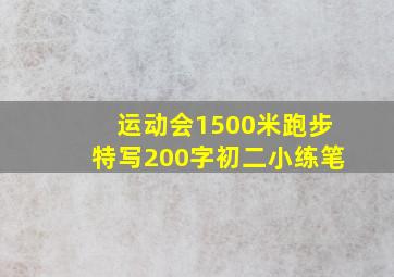 运动会1500米跑步特写200字初二小练笔