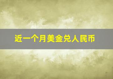 近一个月美金兑人民币