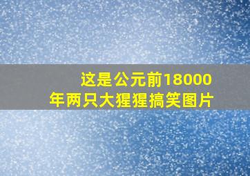 这是公元前18000年两只大猩猩搞笑图片