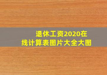 退休工资2020在线计算表图片大全大图