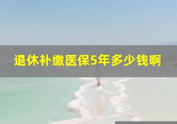 退休补缴医保5年多少钱啊