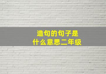 造句的句子是什么意思二年级