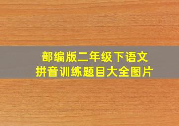 部编版二年级下语文拼音训练题目大全图片