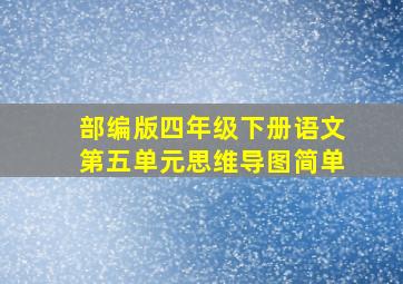 部编版四年级下册语文第五单元思维导图简单