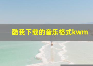 酷我下载的音乐格式kwm