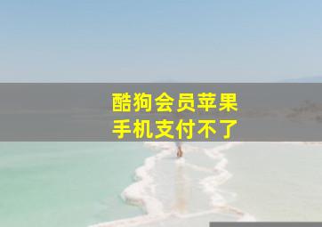 酷狗会员苹果手机支付不了