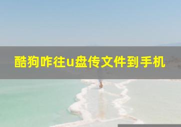 酷狗咋往u盘传文件到手机