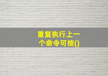 重复执行上一个命令可按()