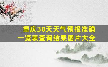 重庆30天天气预报准确一览表查询结果图片大全