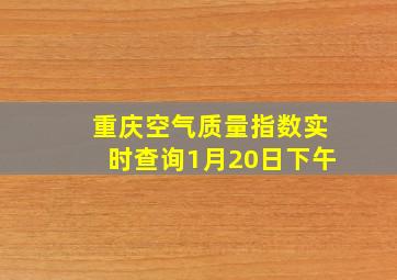 重庆空气质量指数实时查询1月20日下午