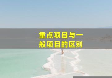 重点项目与一般项目的区别