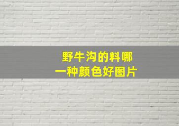 野牛沟的料哪一种颜色好图片