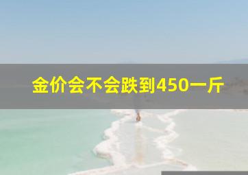 金价会不会跌到450一斤