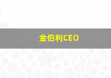 金伯利CEO