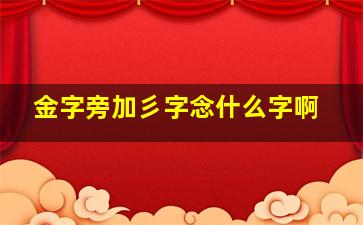 金字旁加彡字念什么字啊