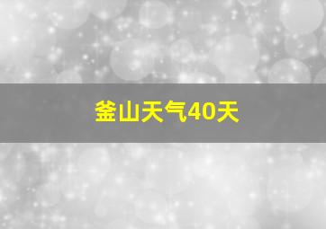 釜山天气40天