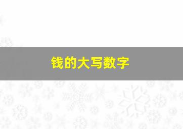 钱的大写数字