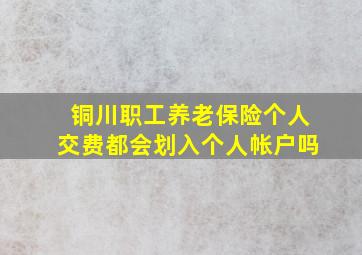 铜川职工养老保险个人交费都会划入个人帐户吗